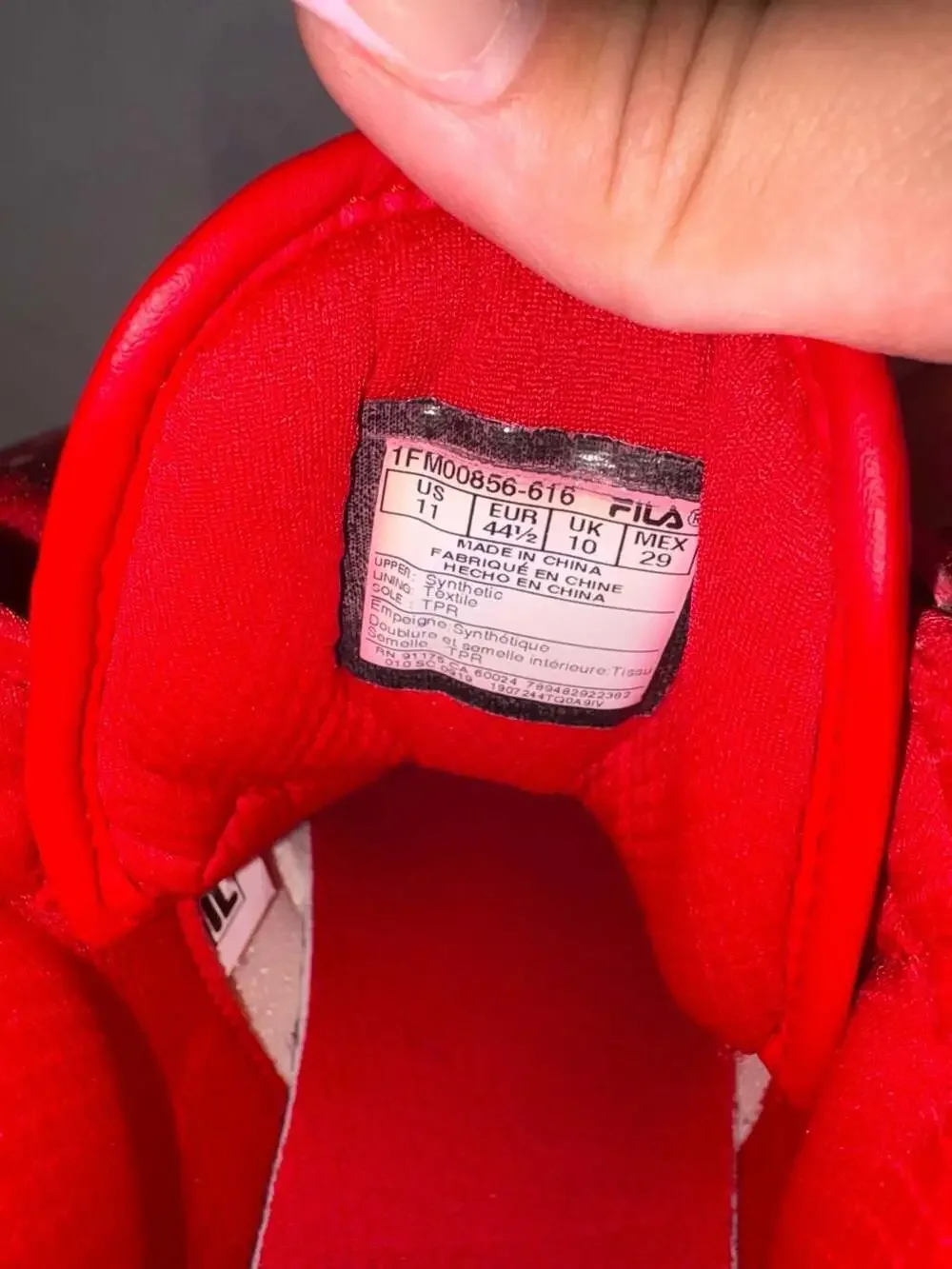 Fila Vulc 13 Big Stars High-Top Sneakers Red/White, Model 1FM00856-616
